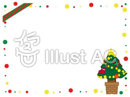 クリスマスの飾り枠フレーム 背景フリーイラスト無料ベクター Ai 素材