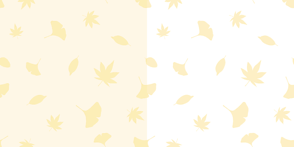 秋の紅葉のシルエットイラスト背景シームレスパターン