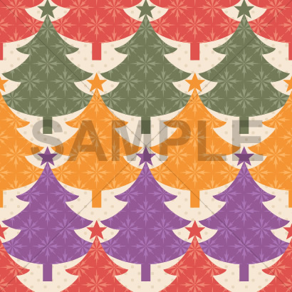 カラフルなクリスマスツリーのテクスチャーパターン背景
