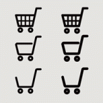 ECサイトの購入・決済ボタンに!ショッピングカート(お買い物かご)のアイコン無料イラストai/eps/png素材