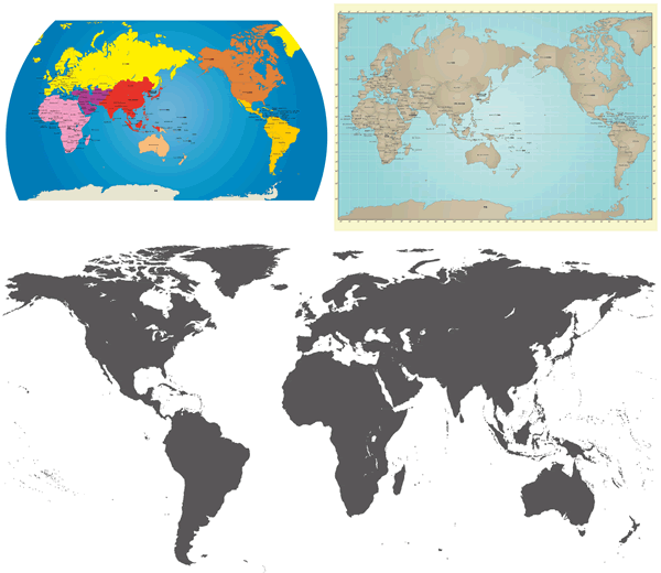 都道府県の白地図 日本列島 世界地図のマップイラスト無料ベクターeps