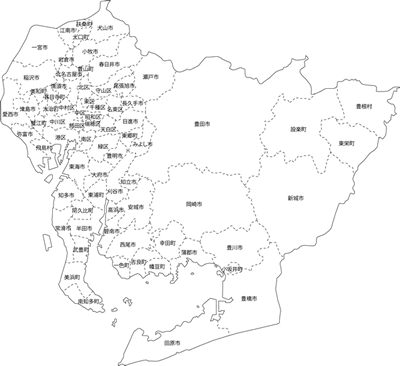 静岡県 地図 フリー素材