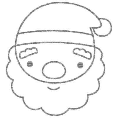 【STEP4】サンタの眉毛、目、鼻、口を描いて完成！