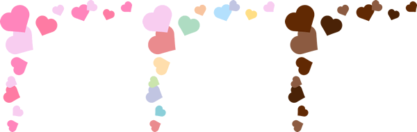 【2月バレンタイン】かわいいハートのコーナーフレーム飾り枠イラスト（ピンク・パステルカラー・チョコレート）