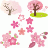 さくらの花・桜の木のフリーイラスト無料ベクター(ai)素材