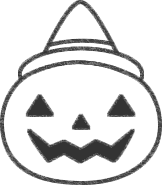 ハロウィンかぼちゃの帽子を描く