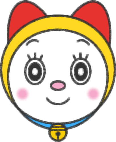 ドラミちゃんのイラストの簡単な書き方