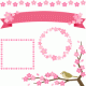 【桜の無料イラスト】桜の木・桜の花のフレーム枠/罫線/背景素材