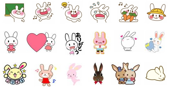 うさぎのベクターイラスト素材（ai／eps形式）