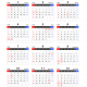 2018年（平成30年）エクセル年間カレンダー
