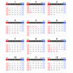 【カレンダー】2026年無料エクセルカレンダー